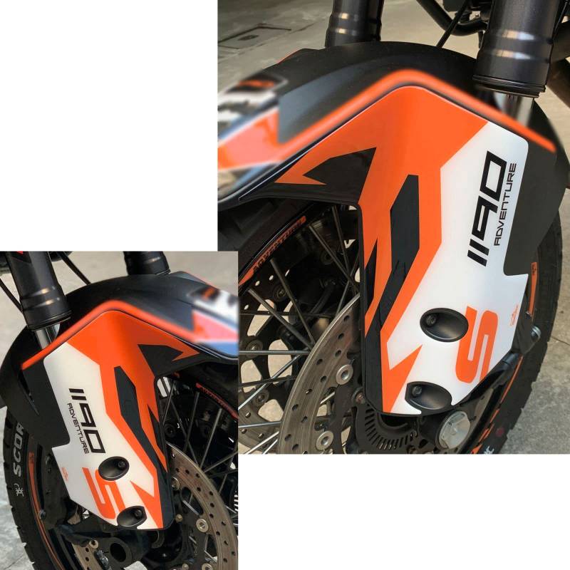 Resin Bike Aufkleber für Motorrad Kompatibel mit KTM 1190 Adventure-S 2013 2016. Seitenschutz für den Tank vor Stößen und Kratzern. Paar 3D-Harzklebstoff - Stickers - Made in Italy von Resin Bike