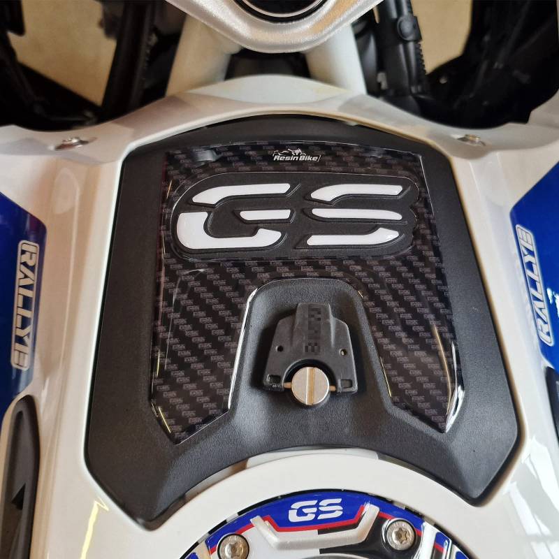 Resin Bike Aufkleber für Motorrad Kompatibel mit BMW R 1250 GS Adventure 2021 2022. Gepäckträgerschutz vor Stößen und Kratzern. 3D-Harzklebstoff – Stickers - Made in Italy von Resin Bike