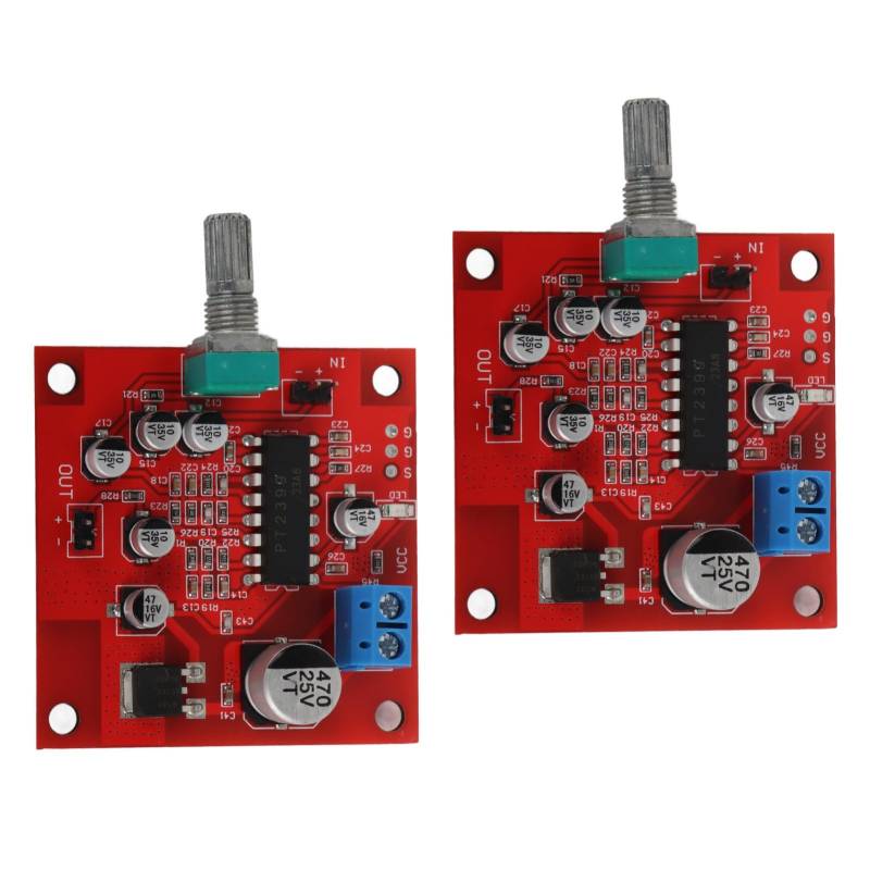 Resefinem Ple 5 × 5 × 3 2pcs Mikrofon -Reverb -Board ohne Vorverstärkerverstärkerfunktion DC6 15V Reverberation Board Modul von Respicefinem