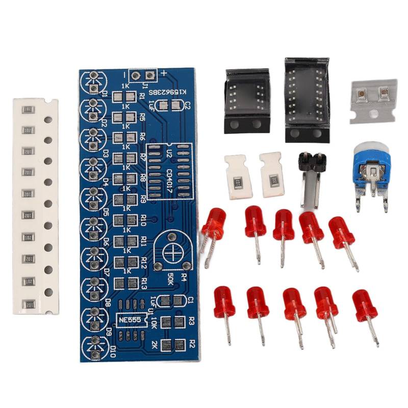 Resefinem Treiber Flowg 6 × 3 × 2 Wasser fließendes Lichtmodul Treiber DIY Kit Elektronische Leiterplatte NE555 CD4017 von Respicefinem