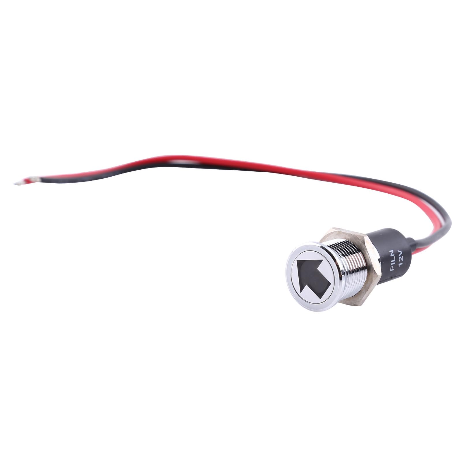 Respicefinem 12 V 14 mm LED-Armaturenbrett-Kontrollleuchte, wasserdicht, IP65, Nebel-Abbiege-Warnleuchte für Fahrrad, Auto, Boot, sauberes Design, 20 cm, vormontierter Draht, von Respicefinem