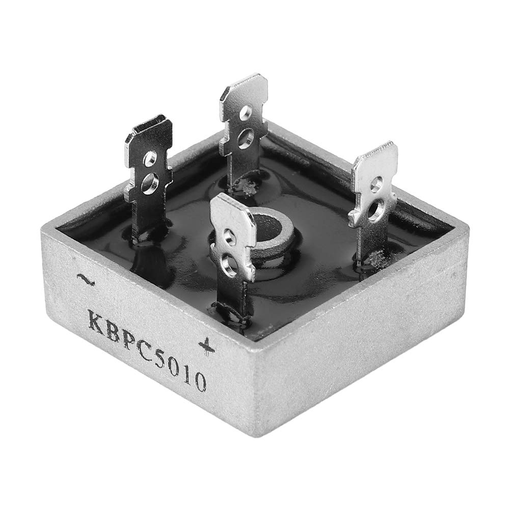 Respicefinem Diode 15×11×5 10 Stück Kbpc5010 50 A 1000 V Einphasen-Diodengleichrichtermodul Metallgehäuse von Respicefinem