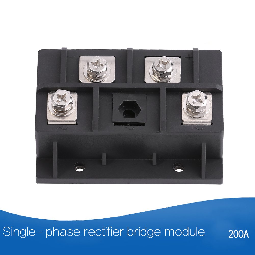 Respicefinem Gleichrichter 200 A 15×11×4 1 Stück 200 A 1600 V Hochleistungs-Einphasen-Diodengleichrichtermodul 4 Anschlüsse von Respicefinem