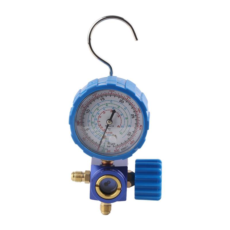 Respicefinem VerteilerMessgertSet fr Klimaanlagen, 500Psi 35Kgf mit Sichtspiegel, NiederdruckKlimaanlagenKhlwerkzeug Manifold Gauge Set von Respicefinem