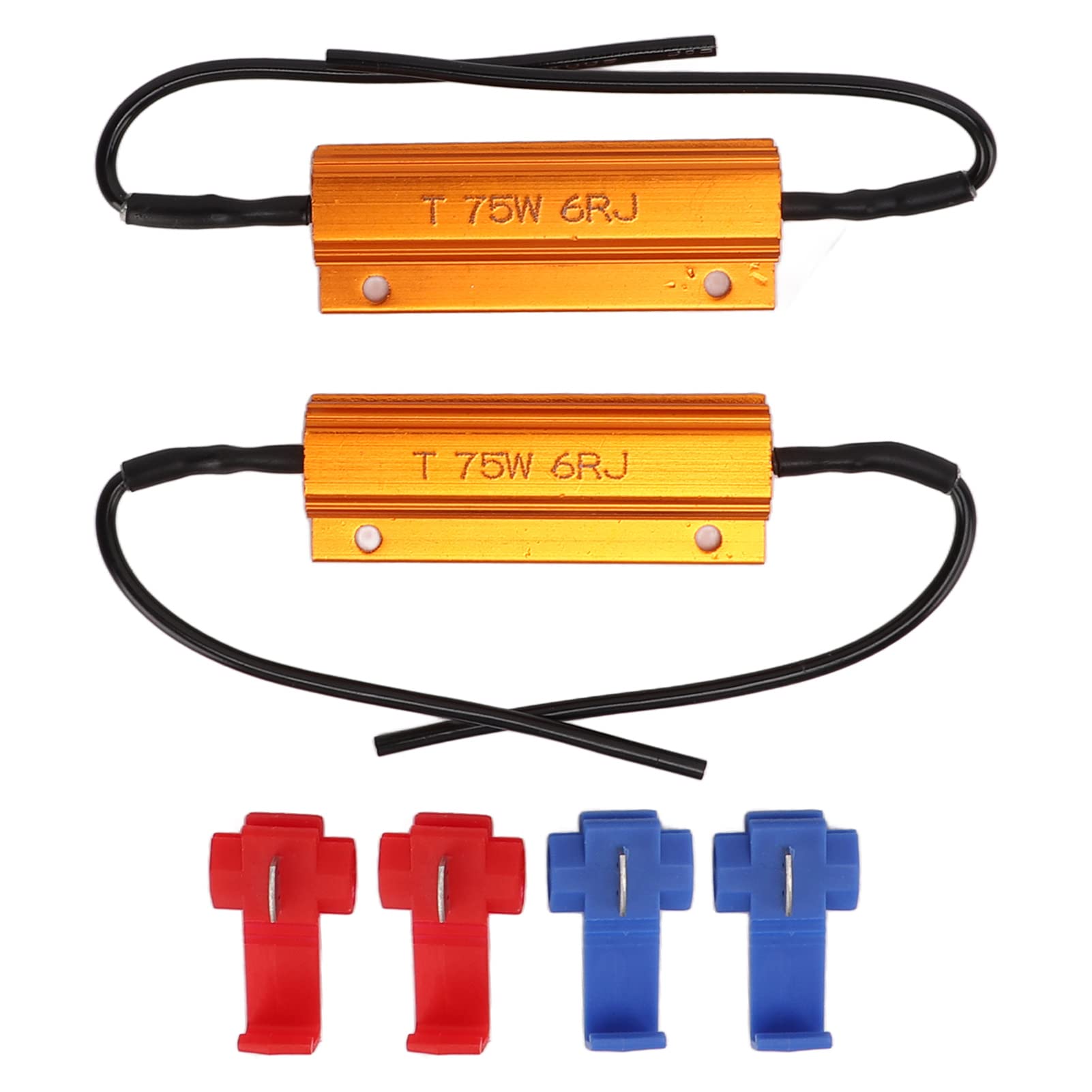 Respicefinem-Widerstand 12×5×2 2 Stück Lastwiderstand 75 W 6 tragbarer leichter Lastwiderstand zum Dekodieren und Laden von Respicefinem