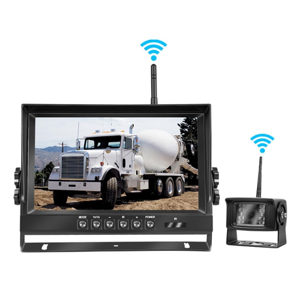 Restikiant 9 AHD Digital Wireless Backup DVR Dashcam Aufnahmekamera AHD Monitor Kit für Anhänger Bus Pickups Anhänger von Restikiant