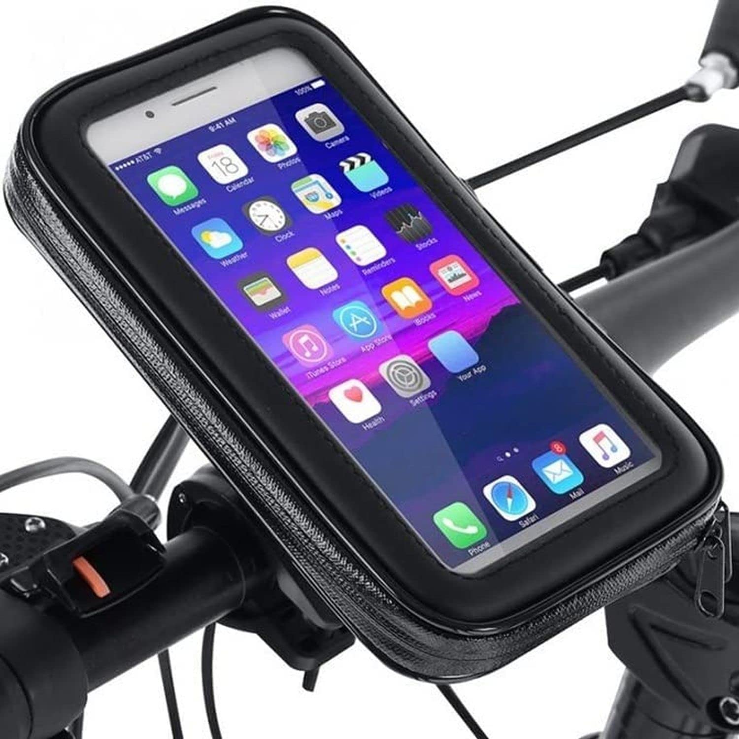 Retoo Fahrrad Handyhalterung Wasserdicht, Handy Halterung, Fahrradtasche Lenker Ideal zur Navigation, Motorrad Lenkertasche, Fahrradhalterung, Fahrradzubehör, Fahrradlenker Halter von Retoo