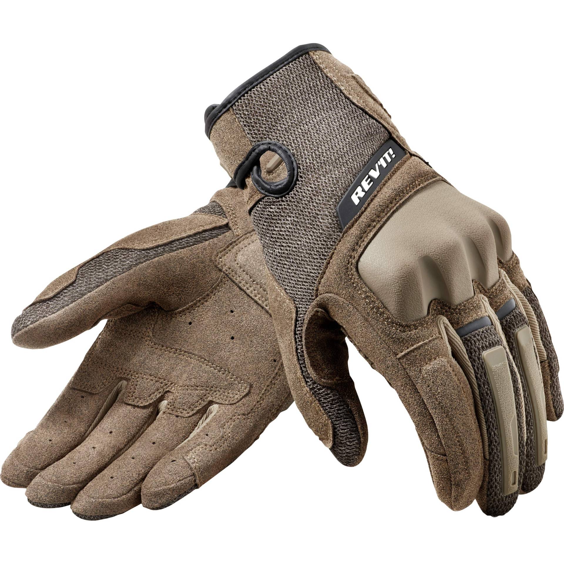 REV'IT! Motorradhandschuhe kurz Motorrad Handschuh Volcano Handschuh sand/schwarz XXL, Herren, Tourer, Ganzjährig, Textil, beige von Rev'It