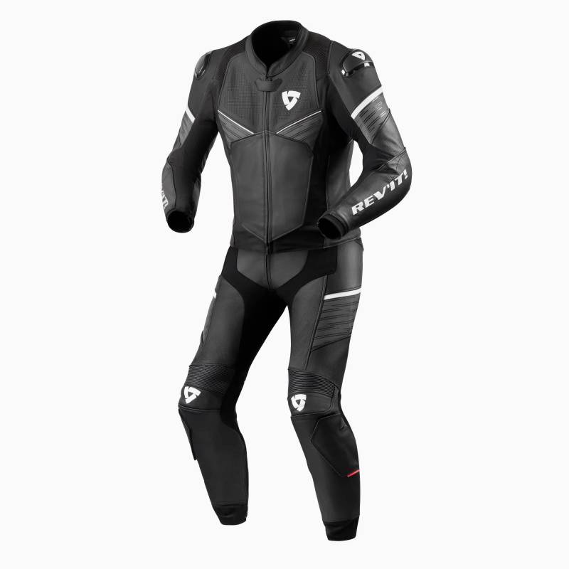 Revit Beta 2-Teiler Motorrad Lederkombi (Black/White,52) von Rev'It