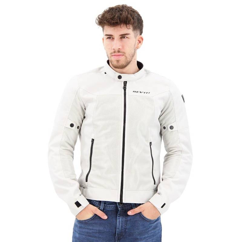 Revit Motorradjacke Eclipse 2 Sommerjacke, Silber, 3XL von REV'IT!