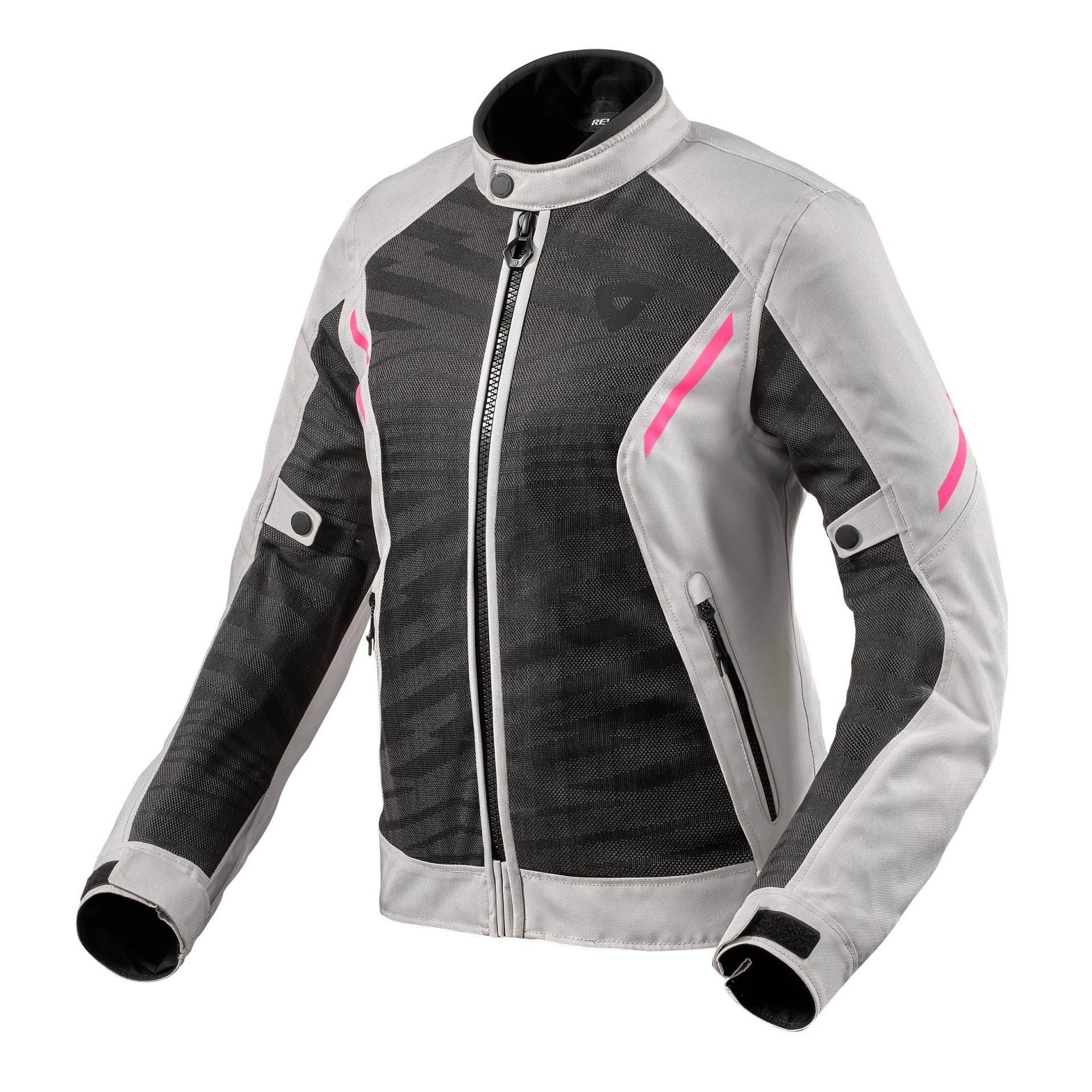 Revit Motorradjacke Torque 2 H2O Ladies Jacket wasserdichte Damen Sommerjacke, Schwarz Hell-Grau, 44 von Rev'It