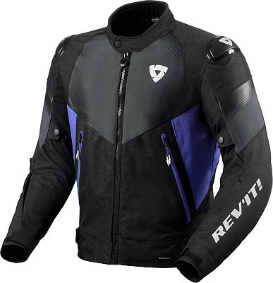 Revit Control H2O, Textiljacke wasserdicht - Schwarz/Blau - XXL von Revit