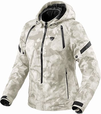 Revit Flare 3 H2O, Textiljacke wasserdicht Damen - Grau/Weiß - 38 von Revit