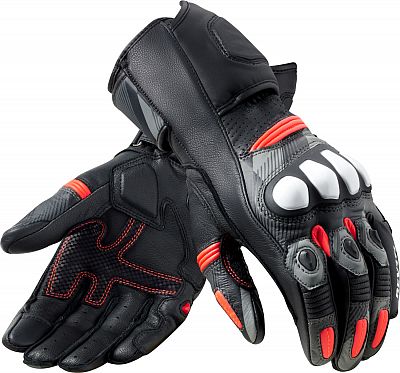 Revit League 2, Handschuhe - Schwarz/Neon-Rot/Grau - L von Revit