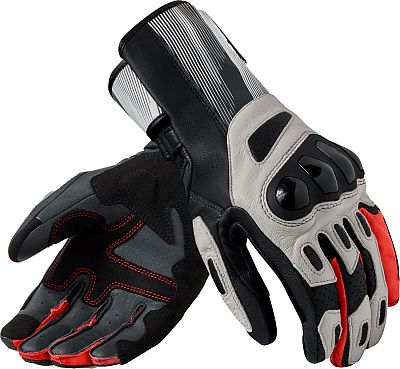 Revit Metis 2, Handschuhe - Hellgrau/Schwarz/Neon-Rot - 3XL von Revit