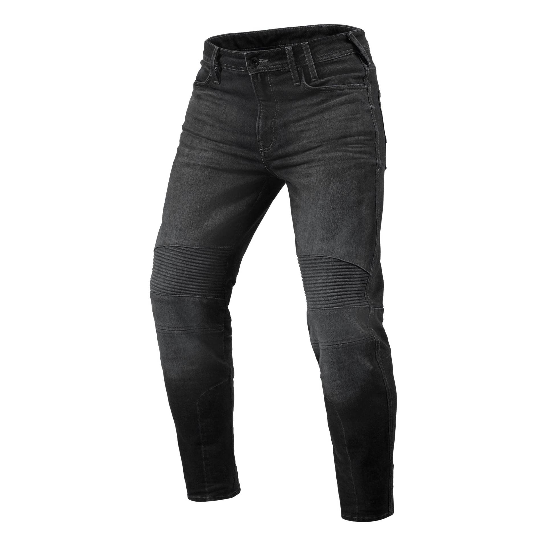 Revit Moto 2 TF Motorrad Jeans (Black,Short 34) von Revit