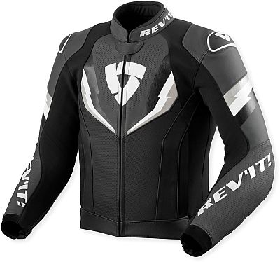 Revit Quantum 3, Lederjacke - Schwarz/Grau/Weiß - 56 von Revit