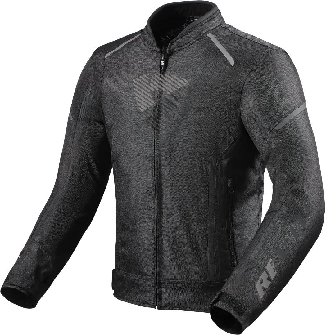 Revit Sprint H20 Motorrad Textiljacke (Black/Dark Grey,XL) von Rev'It