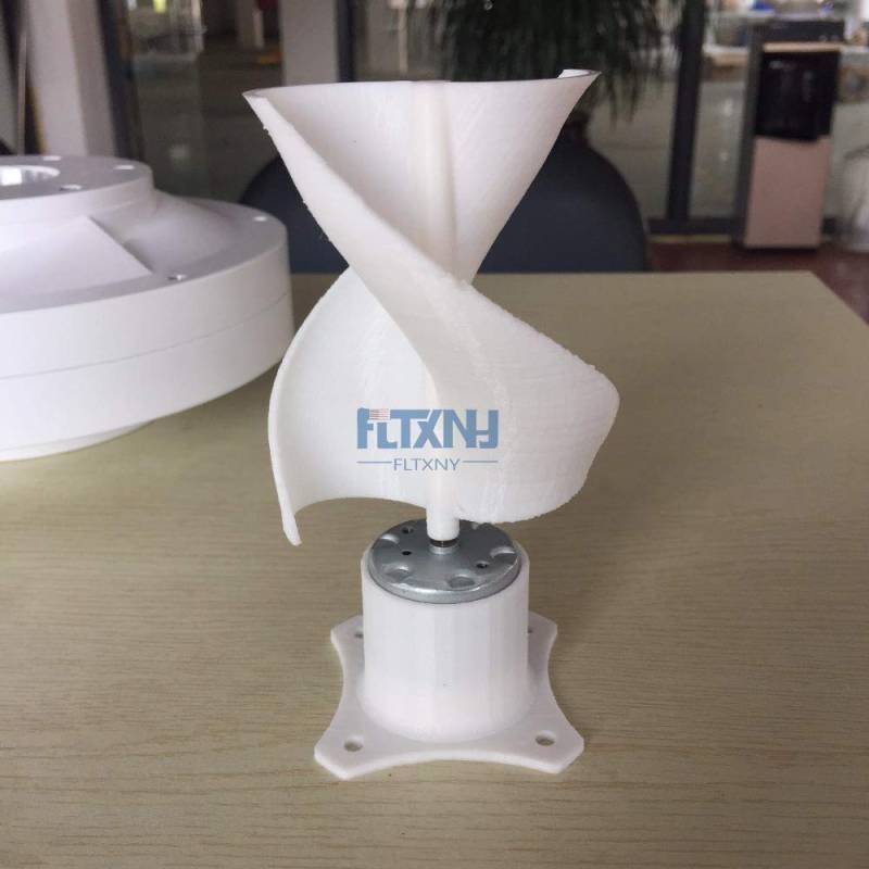 10 W Mikro-Windturbine mit LED-Licht, 5,5 V, kleiner vertikaler Windgenerator mit 2/3 Klingen für neue Energie-Spielzeug-Windmühle (3 Klingen) von Rewindagic