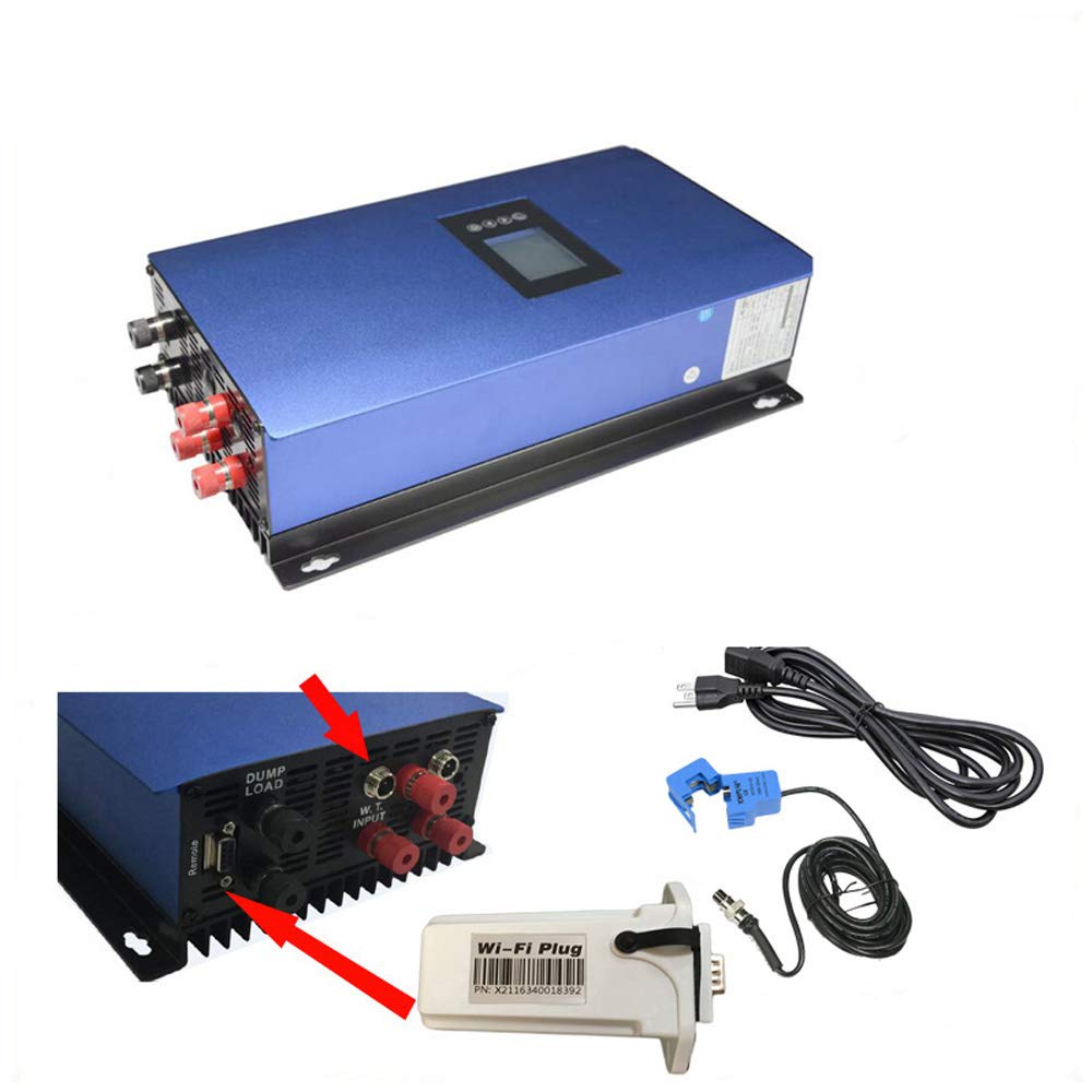 1000W Grid Tie Inverter Pure Sine Wave With Inter limiter and WIFI 110v-220V On Grid Inverter with LED Display For European wind Turbine (Mit Interlimiter, 1000W / 22-60V DC) von Rewindagic