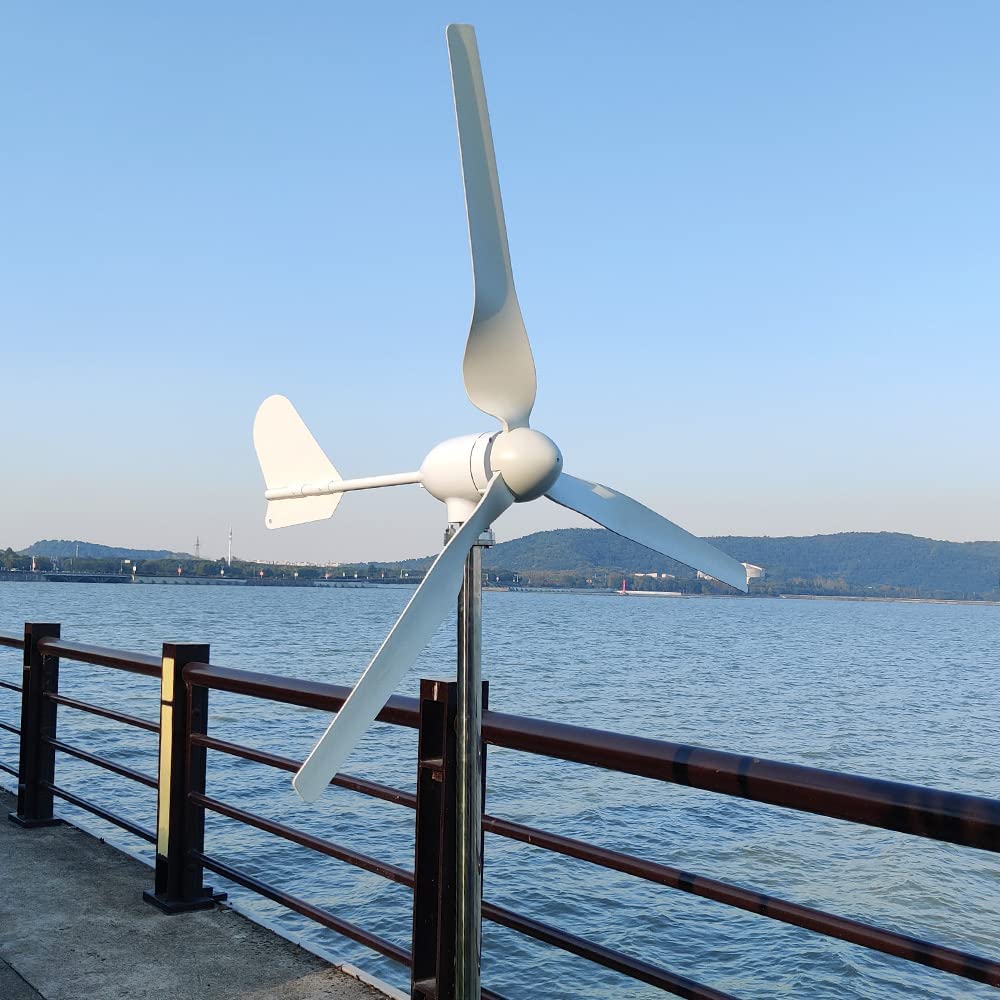 1000W Windkraftanlage 12V 24V 48V Windturbine mit MPPT Laderegler Windräder Windgenerator für Heimgebrauch (48V mit Regler) von Rewindagic