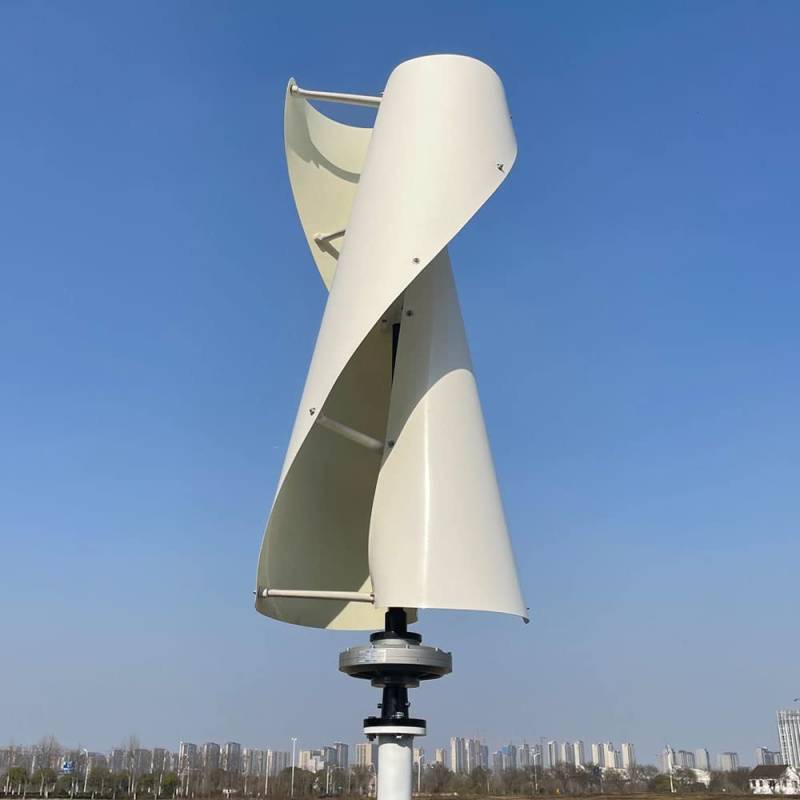 2000W Windkraftanlagen Vertikale 24v 48v 96V 220V Windgenerator für Heimgebrauch Windräder Weiß Grün Klinge 2KW Windturbine (220V mit weißer Klinge) von Rewindagic