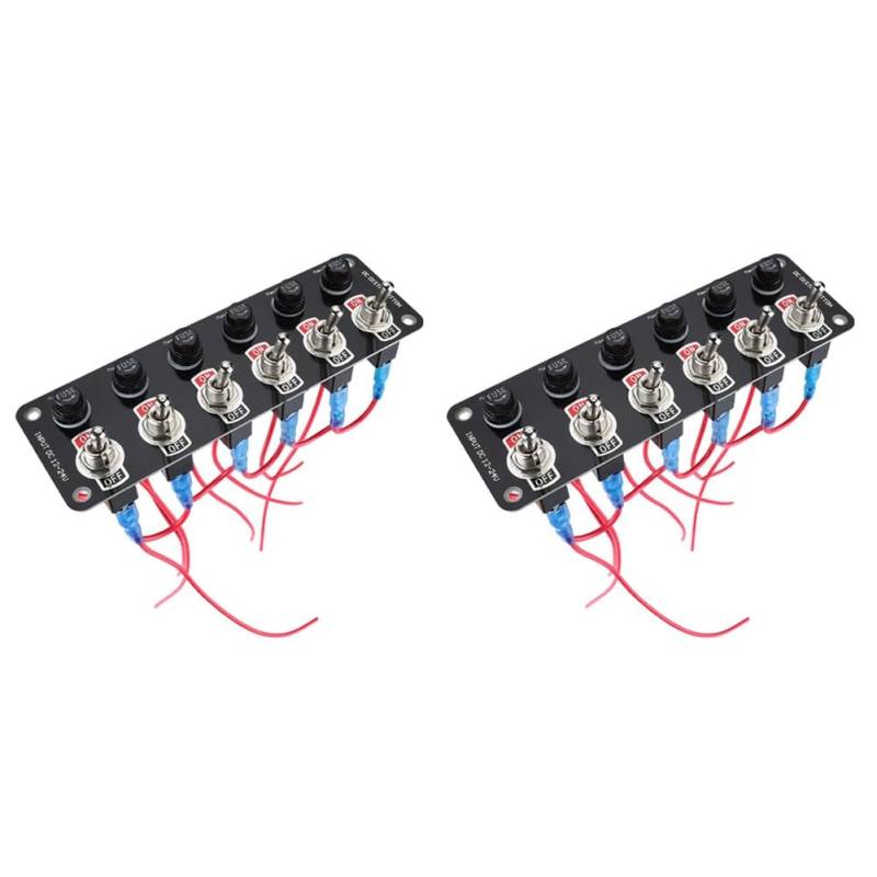 Rfeeuubft 2X 12/24V Car Panel Multi Switch Panel Schalter Power Control Universal von Rfeeuubft