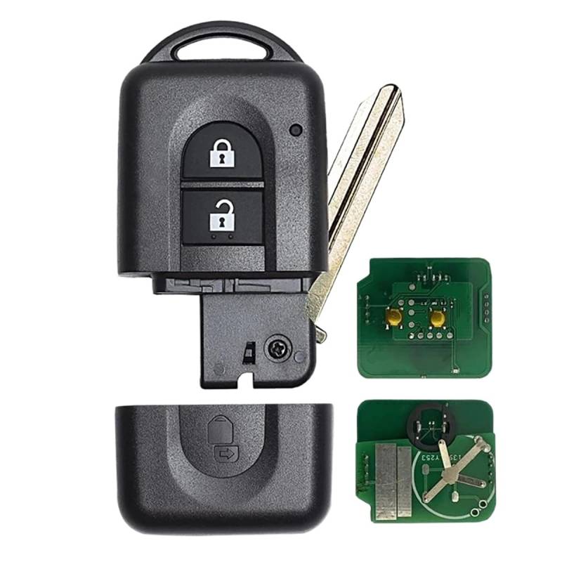 Rfeeuubft Auto-Fernbedienungsschlüssel Keyless Entry mit 2 Tasten 433MHz ID46 Chip für 285E34X00A 285E3EB30A von Rfeeuubft