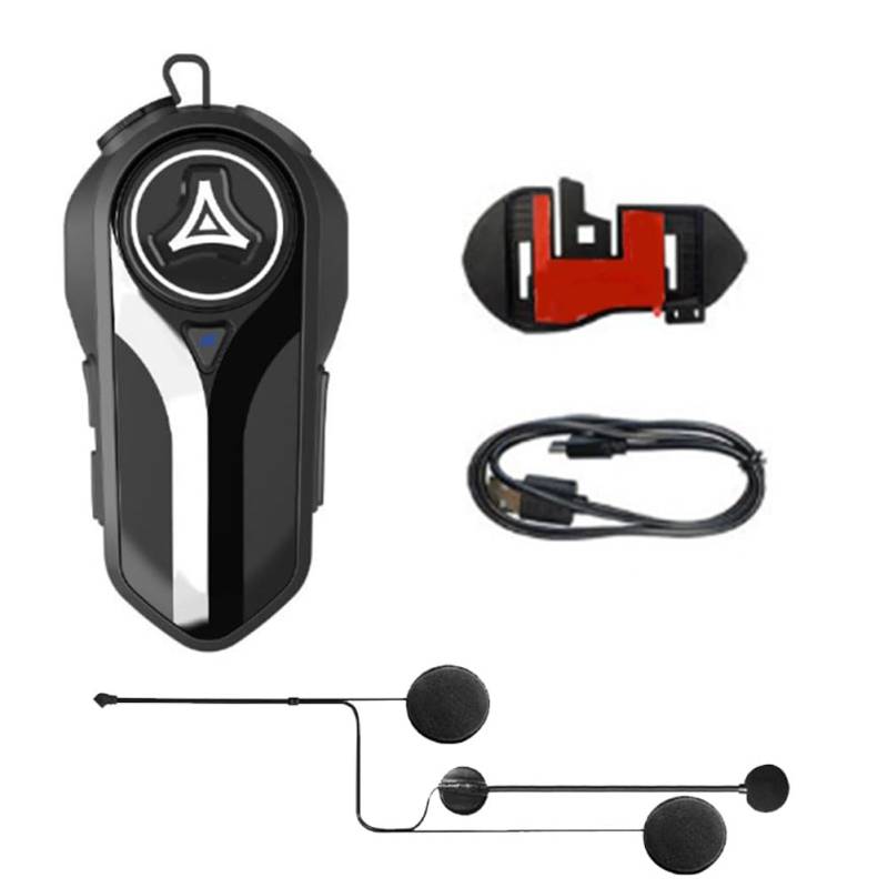 Rfeeuubft Intercom Interconnection Outdoor Riding Wasserdichtes Headset mit Rauschunterdrückung Halbhelm 1Set von Rfeeuubft