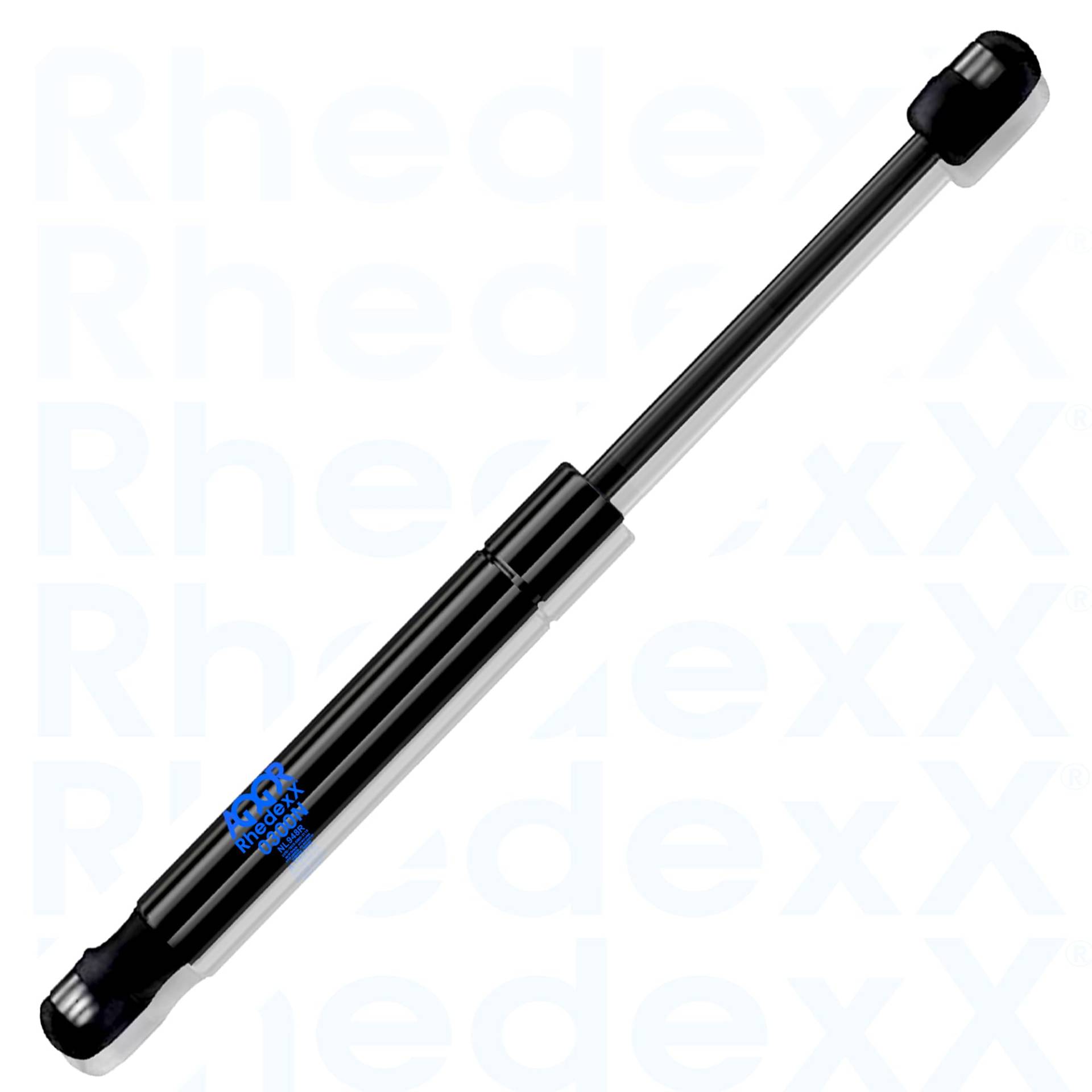 RhedexX® Gasfedern 1433EX 0300N Ersatz für Stabilus Lift-O-Mat, Gasdruckfeder mit M8 Kugelpfanne Winkelpfanne Gasdrukdämpfer Länge-485mm, Hub-200mm, Kraft-300N (300N - 1433EX) von RhedexX