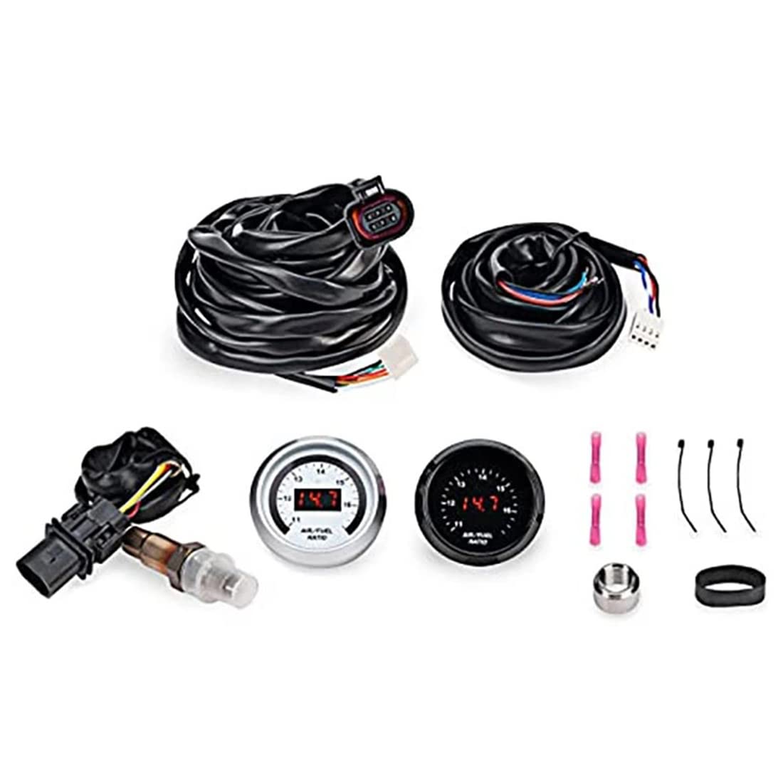 Rhghfujhgy 1Set Racing 30-4110 AFR 52 Mm Breitband-O2-UEGO-Controller-Anzeige Luft-Kraftstoff-VerhäLtnis AFR mit 4,9 -Sauerstoffsensor 0258017025 von Rhghfujhgy