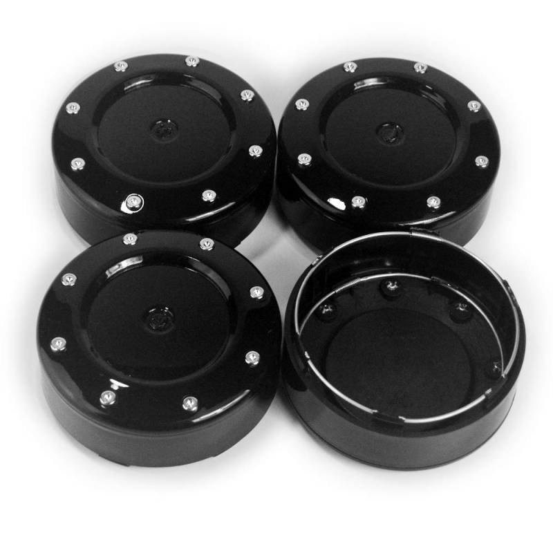 Rhinotuning 4 x 102 mm ABS-Material Schwarzes Rad Nabenkappen Nabendeckel für #81232090F von Rhinotuning