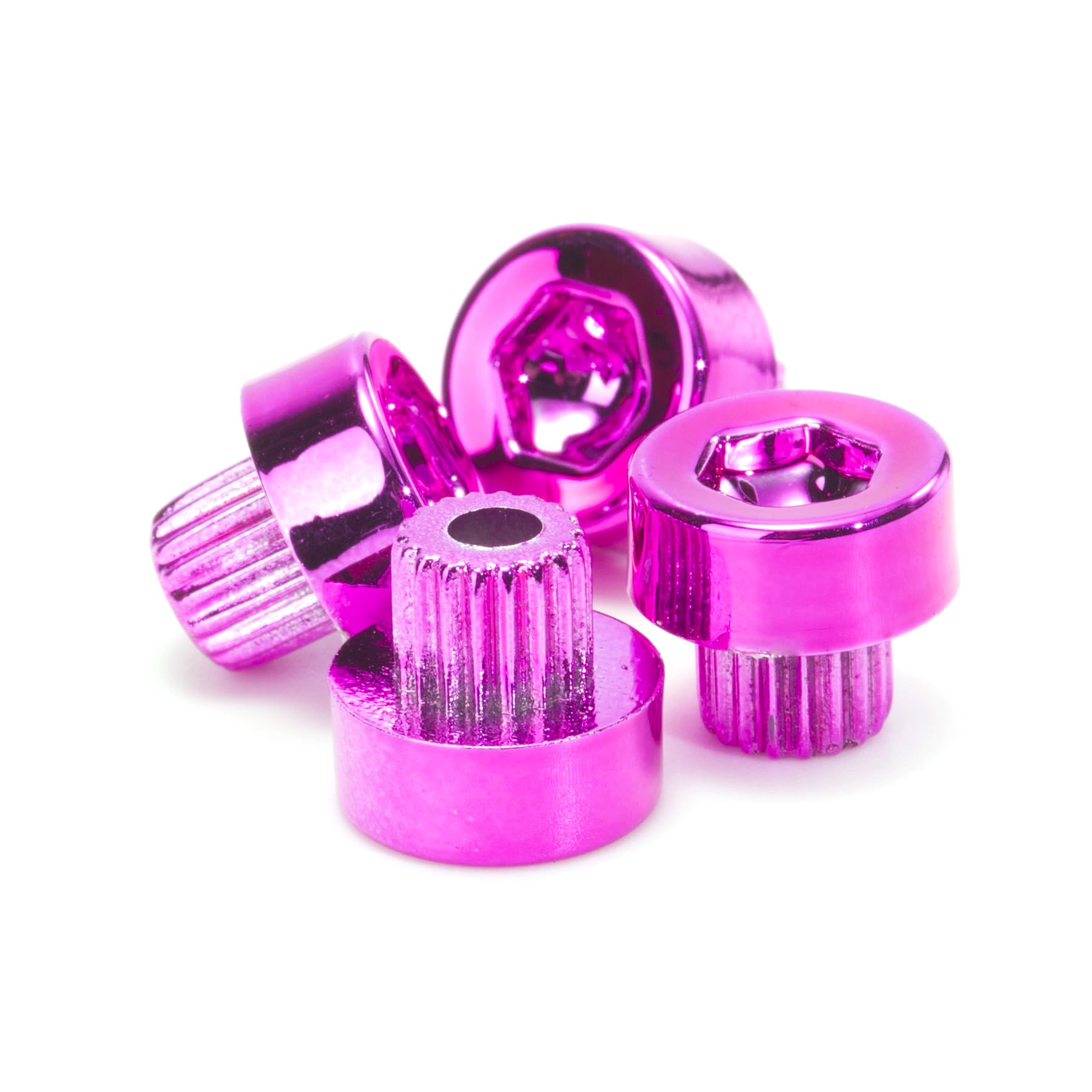 RhinoTuning 50pcs Rad Felge Lippe Nieten Muttern Loch 6.2mm/0.24in Ersatz Nieten Auto Rad Zubehör Teile Chrom（Purpurrot） von Rhinotuning