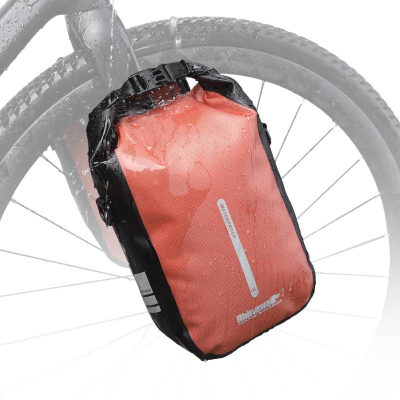 Rhinowalk Fahrrad Gepäckträgertasche Wasserdicht 4/6L Vorne Fahrradtasche für Gepäckträger mit Schultergurt von Rhinowalk