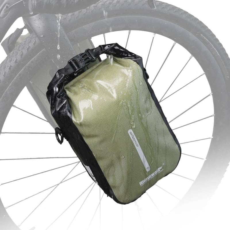 Rhinowalk Fahrrad Gepäckträgertasche Wasserdicht 4/6L Vorne Fahrradtasche für Gepäckträger mit Schultergurt von Rhinowalk