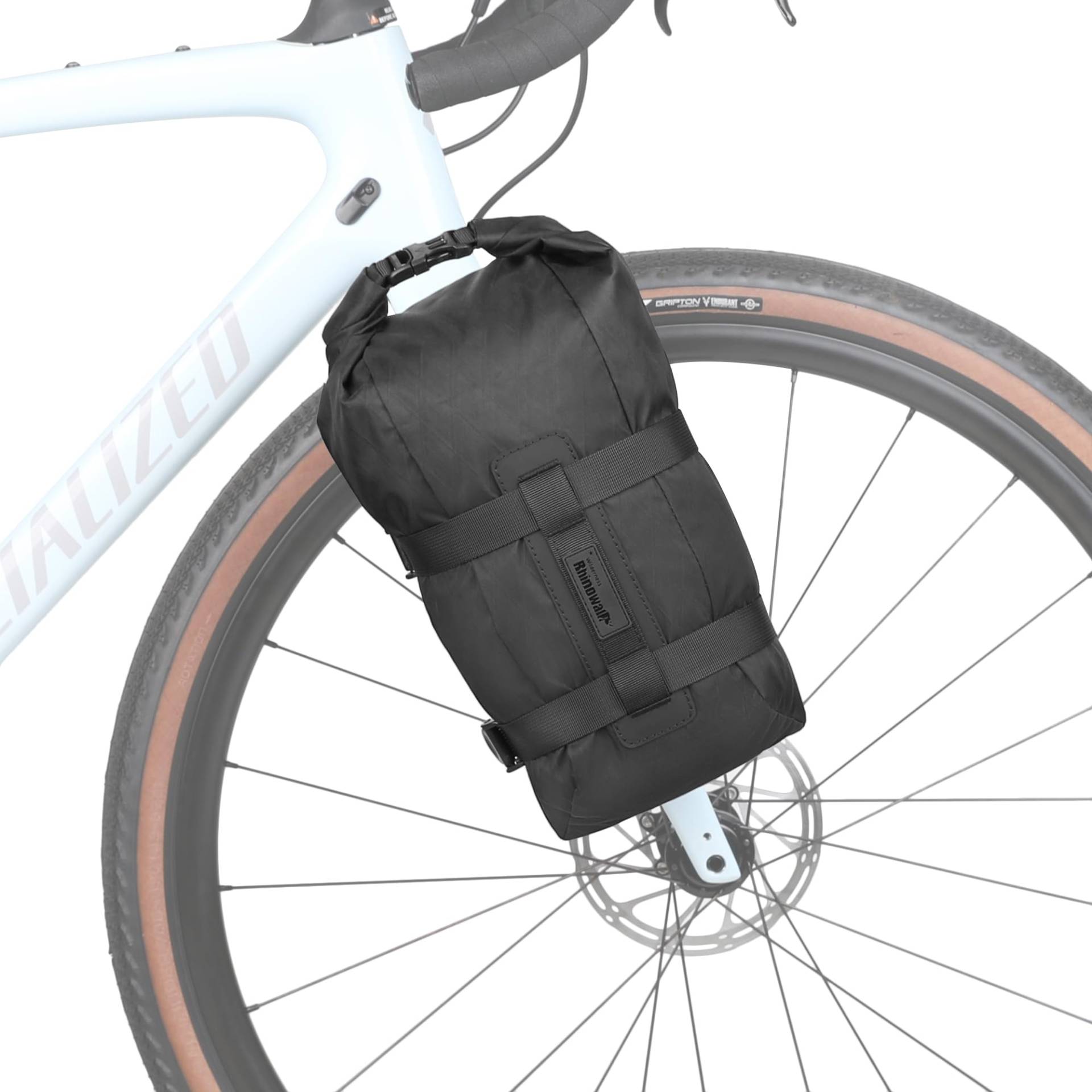 Rhinowalk Fahrrad Gepäckträgertasche Wasserdicht 6.5L Frontfork Tasche für Gepäckträger Vorne Fahrradtasche Fork Pack von Rhinowalk