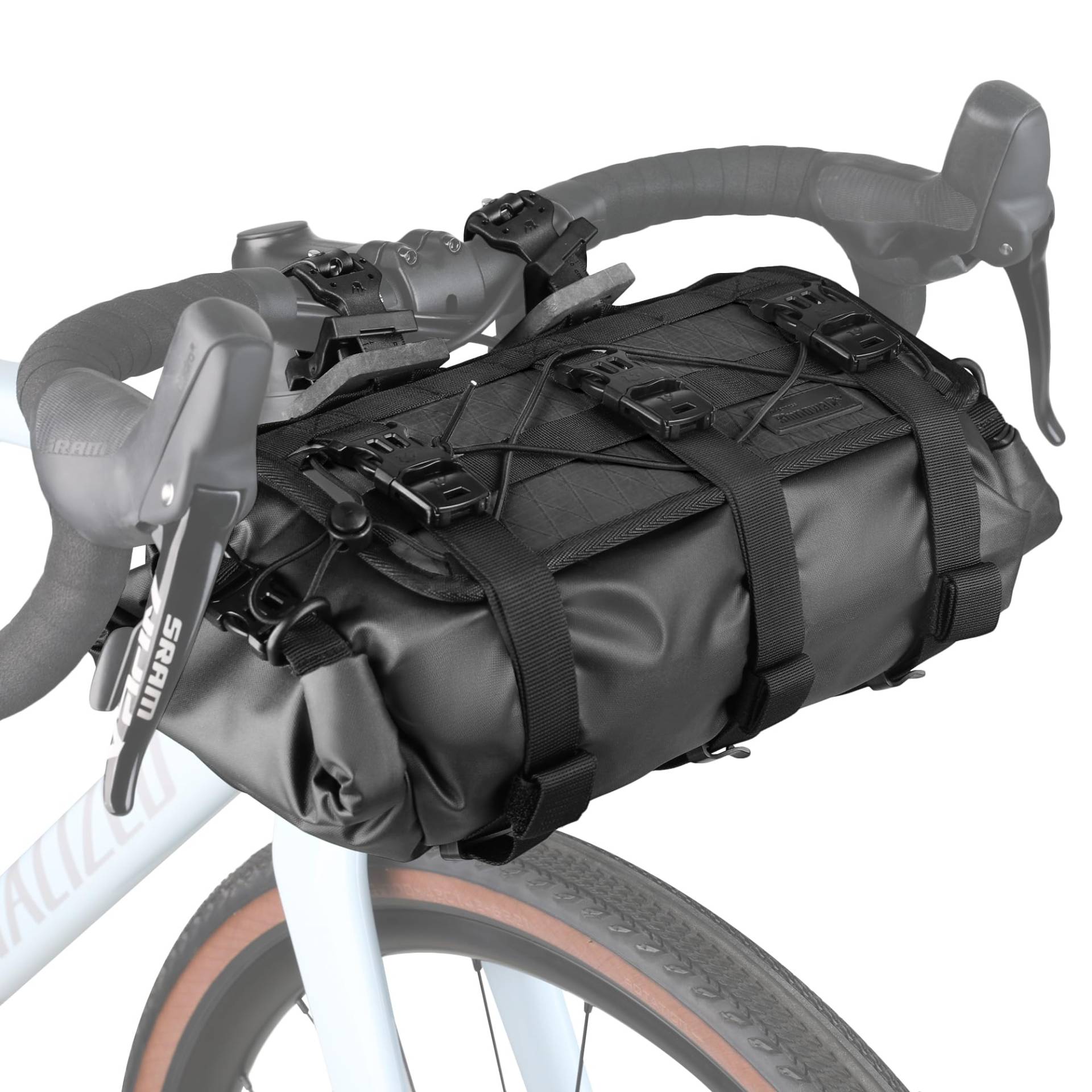 Rhinowalk Fahrrad Lenkertasche Wasserdicht 8-13L Fronttasche Fahrradtasche Schultertasche Aufbewahrungstasche Bikepacking von Rhinowalk