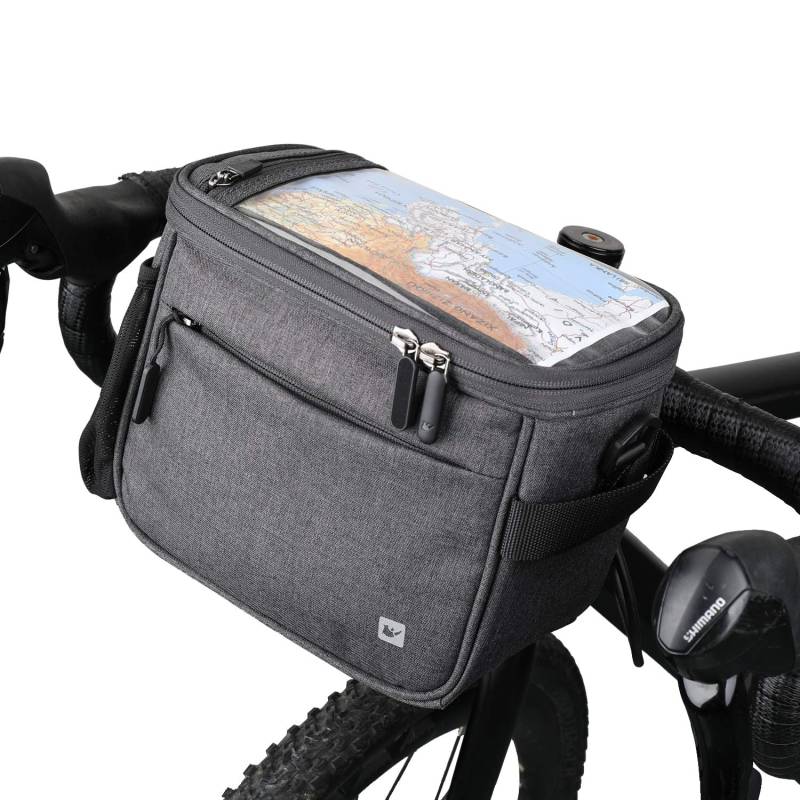 Rhinowalk Fahrradtasche Fahrrad Lenkertasche Fronttasche Radtasche Wasserdicht Kameratasche Handytasche mit transparentem Fenster für Telefon， Kühltasche von Rhinowalk