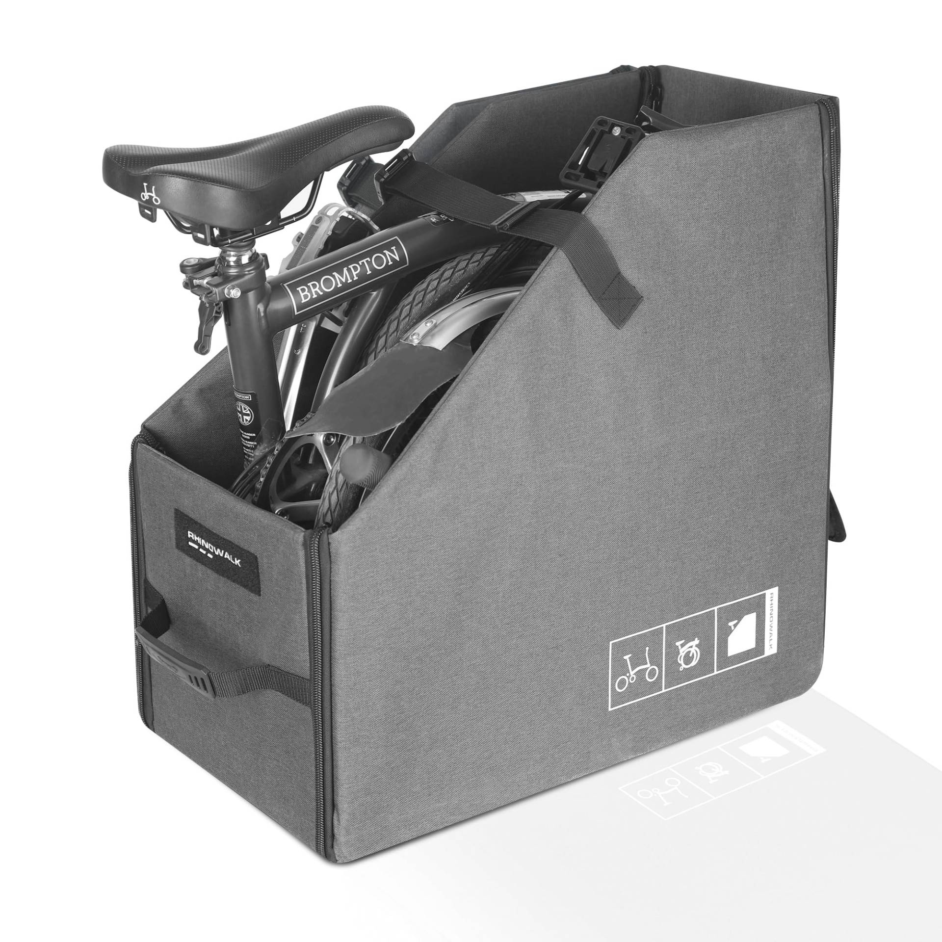 Rhinowalk Faltrad Aufbewahrungsbox Faltbar Fahrrad Reisetasche Faltrad Tragetasche Aufbewahrungstasche Aufbewahrungskoffer Faltrad Tasche Kofferraum von Rhinowalk