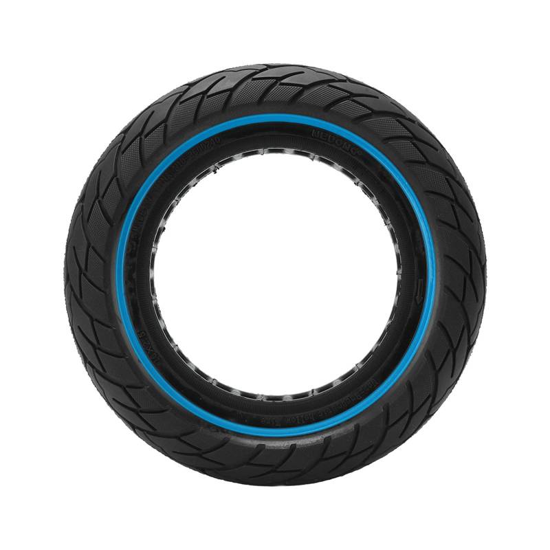 10 X 2,5-Zoll-Elektroroller-Vollreifen, Bunte Linie, Innerer Wabenroller, Schlauchloser Reifen, Radersatz für M365(Blau) von RiToEasysports