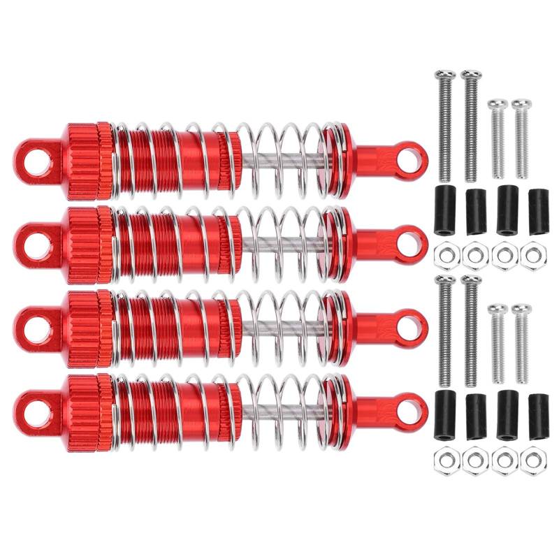 Aluminiumlegierung RC -Stoßdämpfer Feine Arbeit 4pcs/Set für MN 1/12 D90RC -Auto (Rot) von RiToEasysports