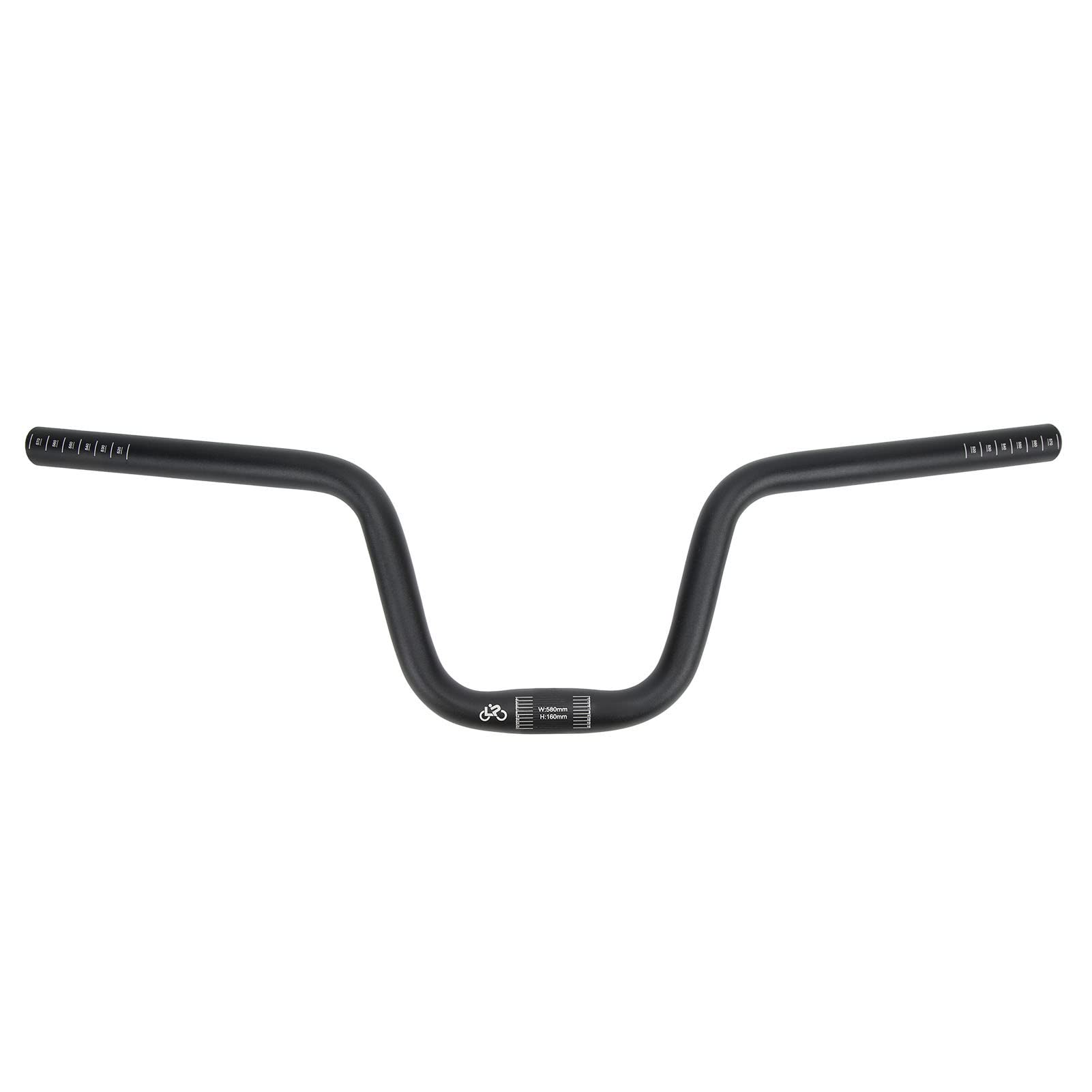 Fahrrad-Schwalbenlenker, Aluminiumlegierung, 25,4 Mm, Fahrradlenker, Fahrrad-Riser-Lenker für Brompton, Schwarz (Heben Sie 160 mm an) von RiToEasysports