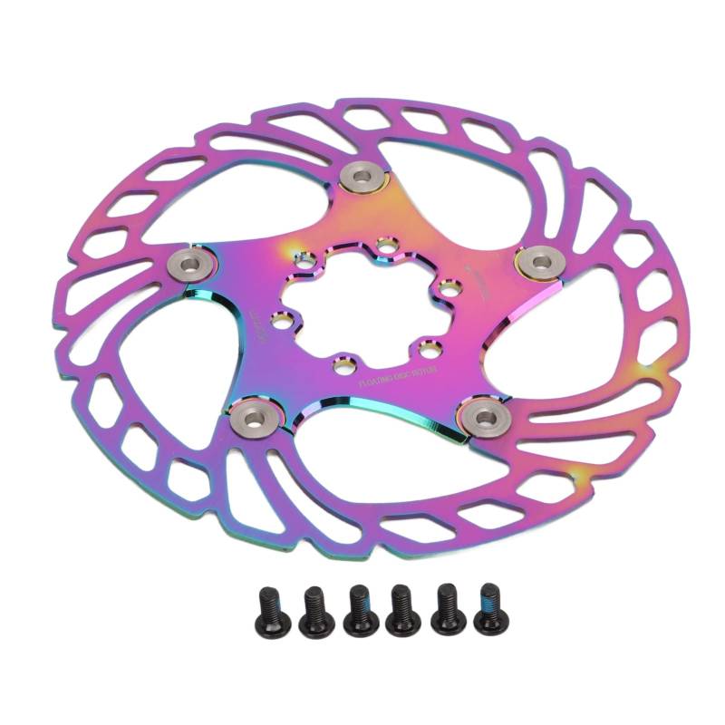 Schwimmende Bremsscheibe, Bremsscheibe aus Aluminiumlegierung für Fahrräder mit 6 Schrauben für Straßen-Mountainbikes (160mm) von RiToEasysports