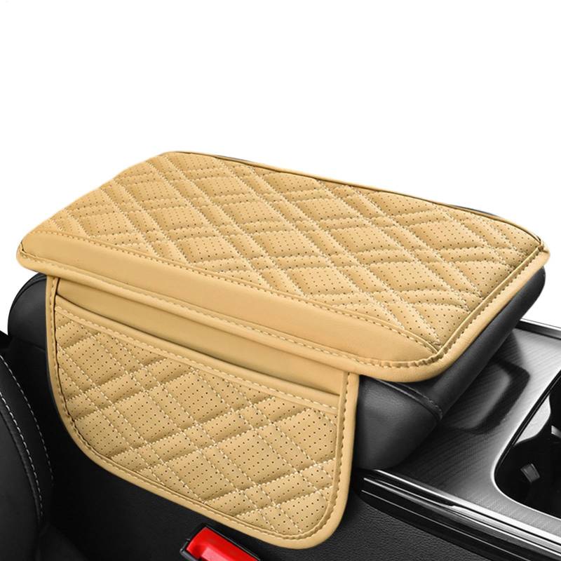 Car Center Console Cover, Leather Armrest Cushion, Console Cover with Storage, Multifunctional Console Cover, Car Armrest Protector, Vehicle Armrest Cover Cushion, Leather Console Cover for Cars von Riaisttd