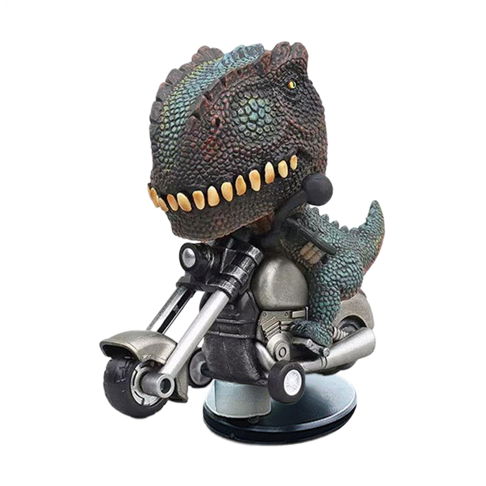 Drifting Dinosaur T-Rex Car Dashboard Figurine, Creative Motorcycle Riding Dinosaur Ornament Car, Desktop, and Home Decor,T-Rex Car Dashboard Figurine, Drifting Dinosaur Riding Motorcycle von Riaisttd