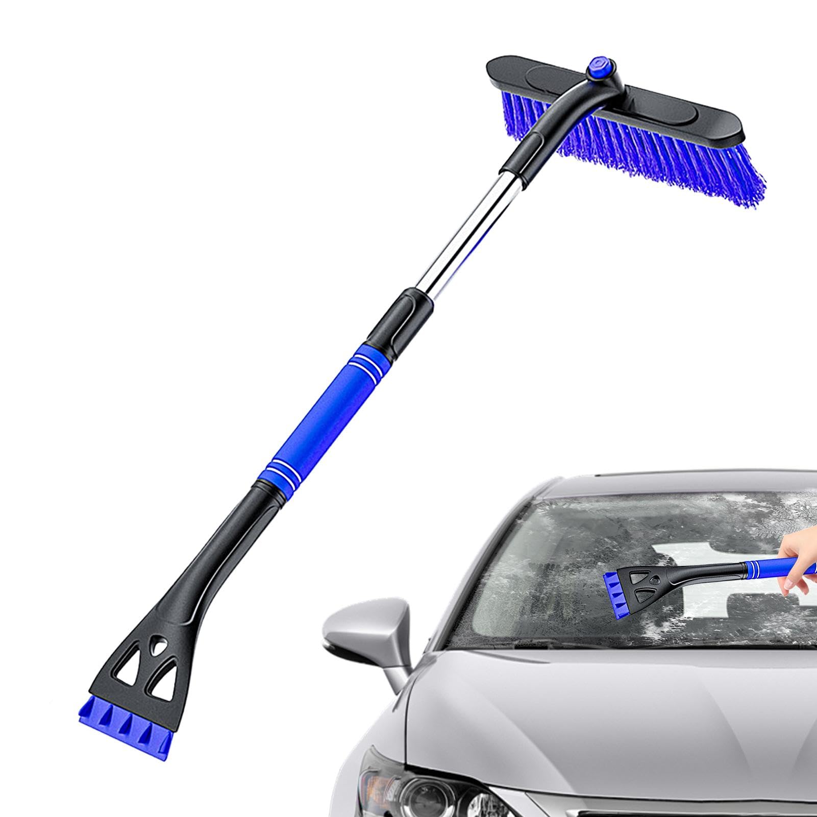 Riaisttd Multifunctional Ice Scraper, Ergonomic Ice Removal Tool, Telescopic Detachable Snow Brush, Car Ice Scraper with Handle, 80cm/31.5 Inches for Home, Car, Trucks, Outdoor von Riaisttd