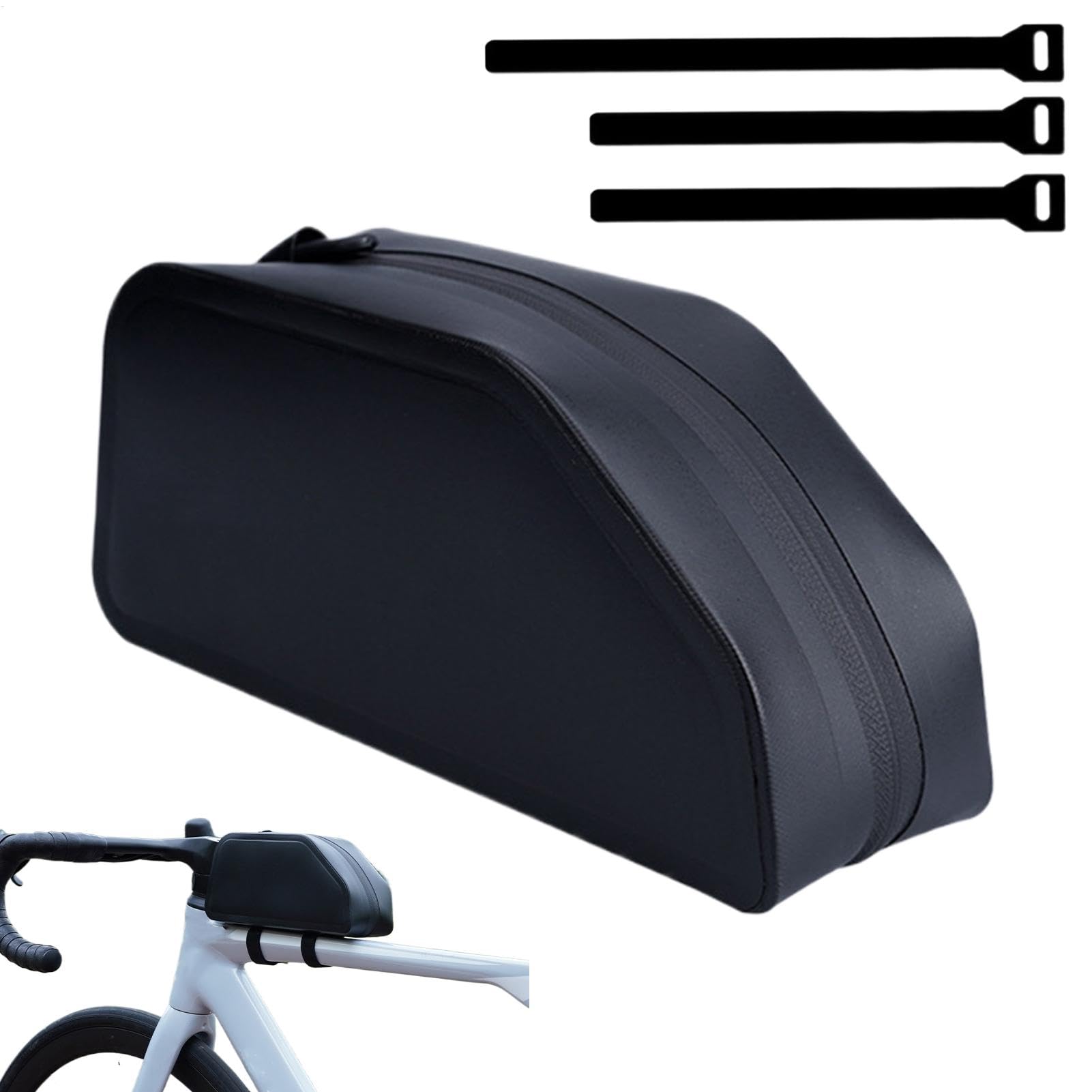 Top Tube Bag Cycling, Under Top Tube Bag, Cycling Storage Pack, Large-Capacity Cycling Bag, Front Frame Pouch Bag, Water-Resistant Cycling Bag, 1.5L Cycling Storage, Portable Top Tube Bag, Road von Riaisttd