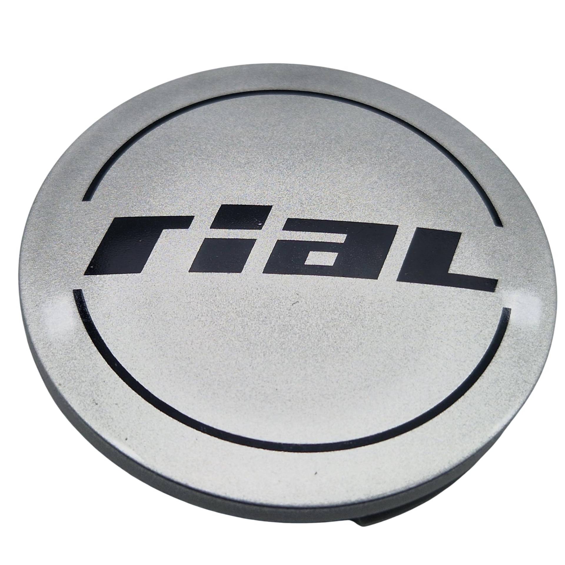 1X Rial Nabendeckel 60mm Silber (N23) Logo Schwarz - Original Felgendeckel/Nabenkappe/Hubcap von Rial