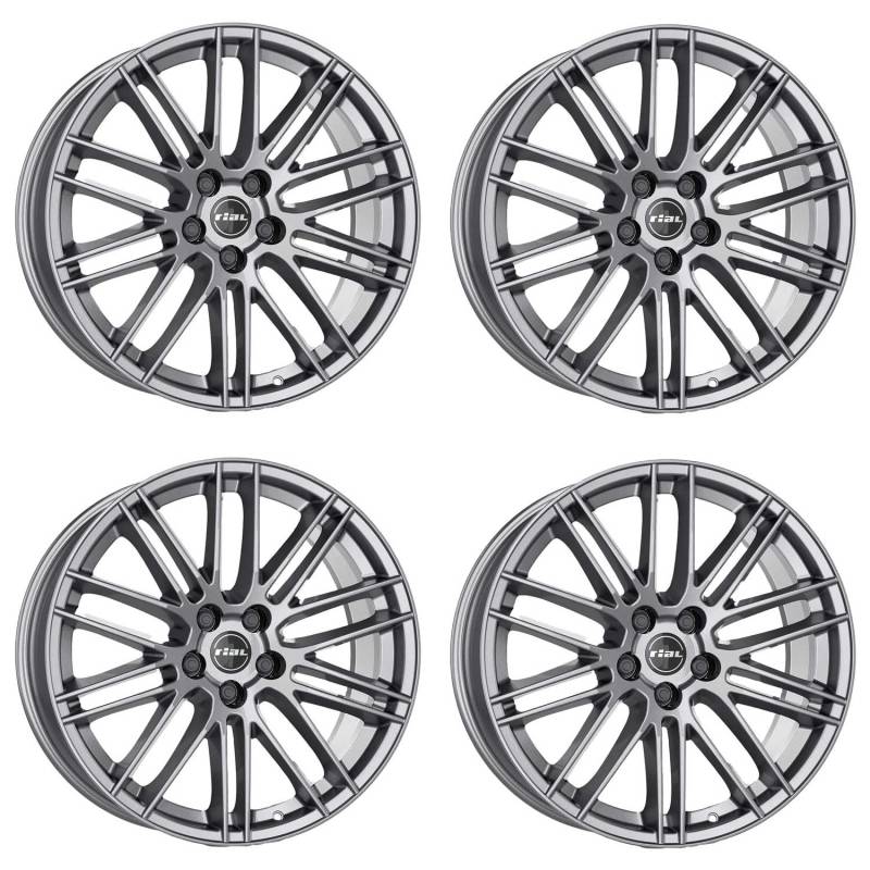 4x Rial Felgen Alufelgen Kibo 8.0Jx19 ET40 5x114,3 metal-grey kompatibel mit FIAT Sedici von Rial