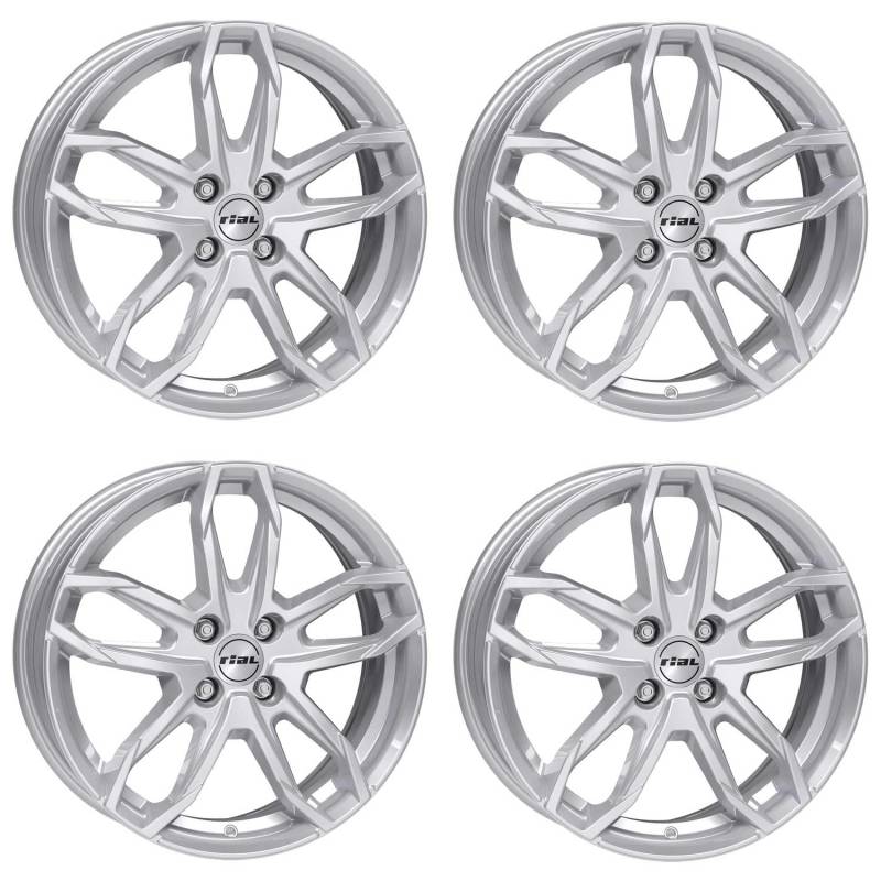 4x Rial Felgen Alufelgen Lucca 6.5Jx16 ET45 4x108 polar-silber kompatibel mit FORD Fiesta Focus Fusion KA von Rial